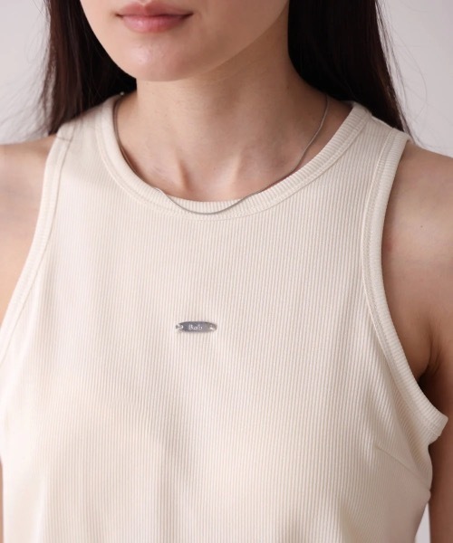 Bab（バブ）の「ロゴプレート付アメスリタンクトップ（タンクトップ・レディース・アイボリー/モカ・FREE）」の12枚目の写真