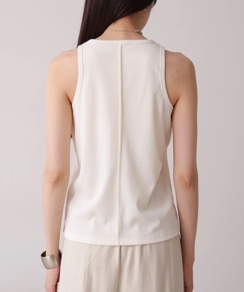 Bab（バブ）の「ロゴプレート付アメスリタンクトップ（タンクトップ・レディース・アイボリー/モカ・FREE）」の13枚目の写真