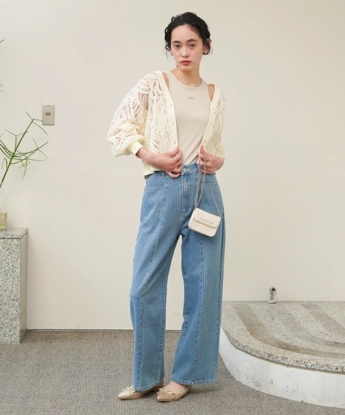 Bab（バブ）の「ロゴプレート付アメスリタンクトップ（タンクトップ・レディース・アイボリー/モカ・FREE）」の15枚目の写真