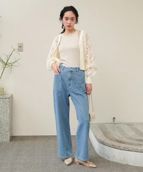 Bab（バブ）の「ロゴプレート付アメスリタンクトップ（タンクトップ・レディース・アイボリー/モカ・FREE）」の16枚目の写真