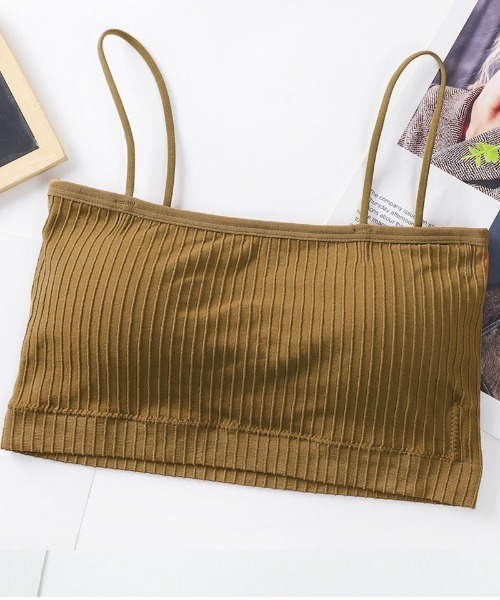 shoppinggo（ショッピングゴー）の「夏服 カップ付きキャミソール キャミタンクトップ 見せブラトップ ブラカバー（キャミソール・レディース・グレー/ネイビー/オレンジ/イエロー/ピンク/グリーン/キャメル/レッド/ワインレッド・FREE）」の5枚目の写真