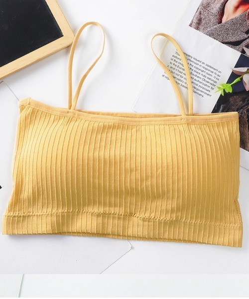 shoppinggo（ショッピングゴー）の「夏服 カップ付きキャミソール キャミタンクトップ 見せブラトップ ブラカバー（キャミソール・レディース・グレー/ネイビー/オレンジ/イエロー/ピンク/グリーン/キャメル/レッド/ワインレッド・FREE）」の9枚目の写真