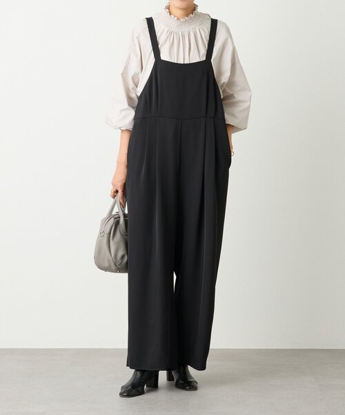 BEARDSLEY（ビアズリー）の「トロミサロペット（サロペット/オーバーオール・レディース・ブラック・FREE）」の2枚目の写真