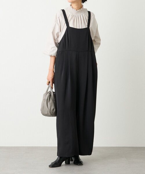 BEARDSLEY（ビアズリー）の「トロミサロペット（サロペット/オーバーオール・レディース・ブラック・FREE）」の3枚目の写真