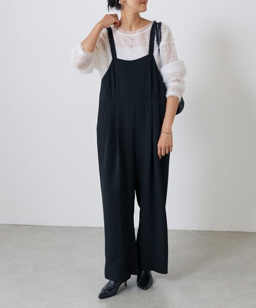 BEARDSLEY（ビアズリー）の「トロミサロペット（サロペット/オーバーオール・レディース・ブラック・FREE）」の6枚目の写真