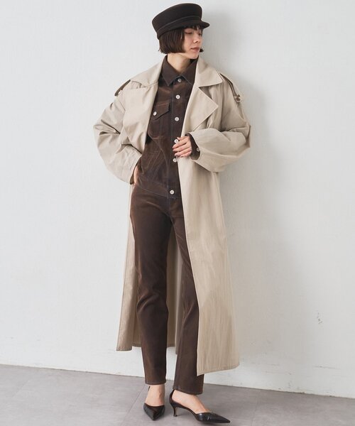 Whim Gazette(ウィムガゼット)の「デニムフロッキースキニーパンツ(デニムパンツ・レディース・ブラウン・36/38)」の18枚目の写真