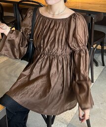 Thevon | シアーシャーリングチュニックブラウス(シャツ/ブラウス)