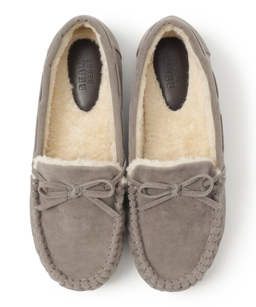 BEAMS HEART（ビームスハート）の「フェイクファー モカシン（モカシン/デッキシューズ・レディース・ブラック/グレー/ベージュ・MEDIUM/SMALL/LARGE）」の6枚目の写真