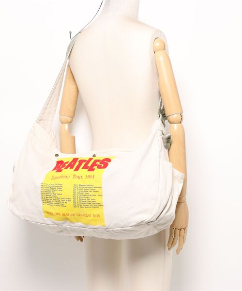 The Beatles（ザビートルズ）の「The Beatles / ビートルズ プリント ショルダーバッグ コットンキャンバス チケットモチーフ / American Tour 1964（ショルダーバッグ・メンズ・ブルー/アイボリー/アイボリー系/ベージュ・FREE）」の8枚目の写真