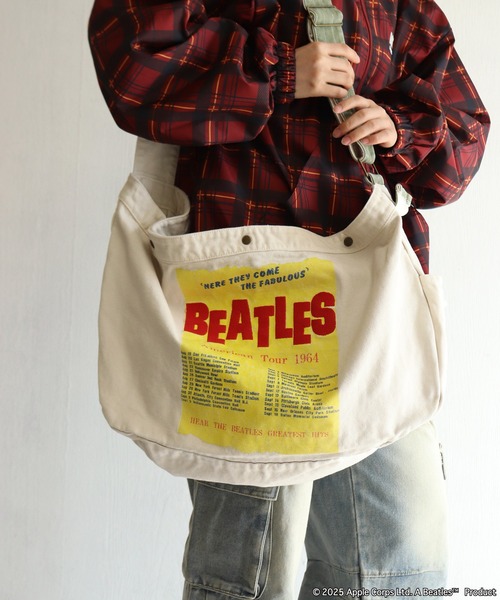 The Beatles（ザビートルズ）の「The Beatles / ビートルズ プリント ショルダーバッグ コットンキャンバス チケットモチーフ / American Tour 1964（ショルダーバッグ・メンズ・ブルー/アイボリー/アイボリー系/ベージュ・FREE）」の9枚目の写真