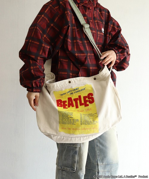 The Beatles（ザビートルズ）の「The Beatles / ビートルズ プリント ショルダーバッグ コットンキャンバス チケットモチーフ / American Tour 1964（ショルダーバッグ・メンズ・ブルー/アイボリー/アイボリー系/ベージュ・FREE）」の10枚目の写真
