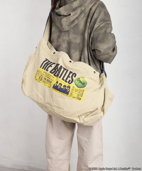 The Beatles（ザビートルズ）の「The Beatles / ビートルズ プリント ショルダーバッグ コットンキャンバス チケットモチーフ / American Tour 1964（ショルダーバッグ・メンズ・ブルー/アイボリー/アイボリー系/ベージュ・FREE）」の17枚目の写真
