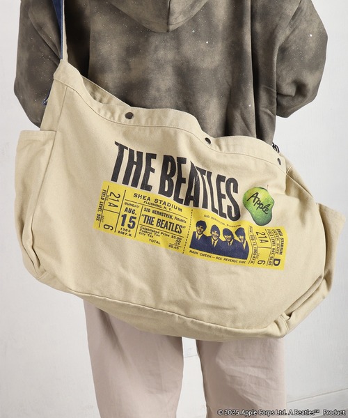 The Beatles（ザビートルズ）の「The Beatles / ビートルズ プリント ショルダーバッグ コットンキャンバス チケットモチーフ / American Tour 1964（ショルダーバッグ・メンズ・ブルー/アイボリー/アイボリー系/ベージュ・FREE）」の15枚目の写真