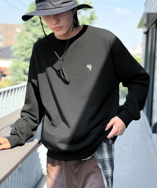 Classical Origin(クラシカルオリジン)の「「背中で魅せる。」ルースターバック刺繍スウェットトレーナー/Rooster Back Embroidered Sweat Trainer(スウェット・メンズ・杢グレー/ブラック・LARGE/MEDIUM/SMALL)」の8枚目の写真