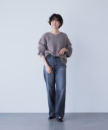 ヤヌーク　アニュアンス　ハイウエストデニムパンツ　グレー　25 anuans | YANUK ONLINE STORE