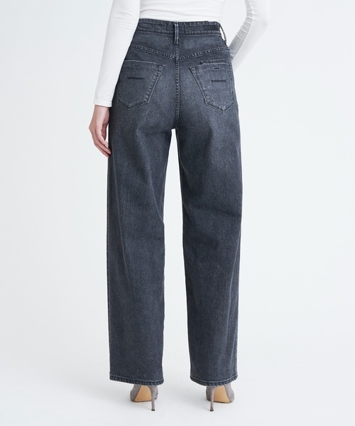 YANUK（ヤヌーク）の「ワイドストレート"LILITH"（デニムパンツ・レディース・グレー・21inch/22inch/23inch/24inch/25inch/26inch/27inch）」の6枚目の写真