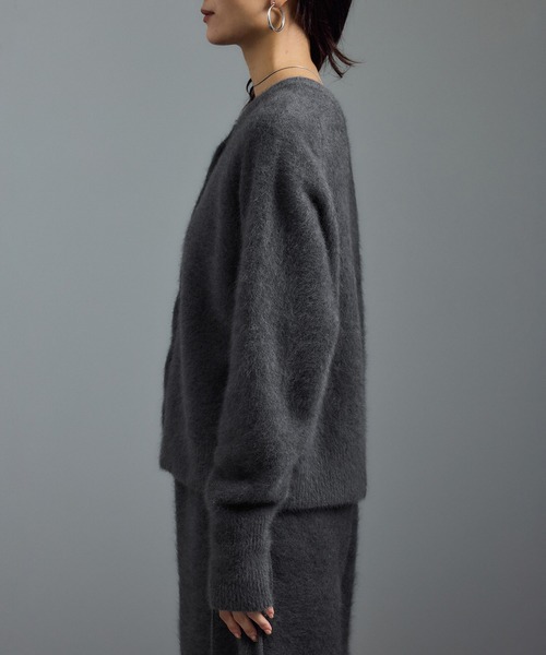 セール】フォックスカシミヤ混 前後2WAYカーディガン / セットアップ