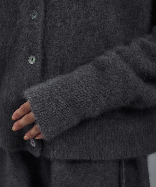 SALON adam et rope'（サロン アダム エ ロペ）の「フォックスカシミヤ混 前後2WAYカーディガン / セットアップ対応（カーディガン/ボレロ・レディース・グレー/ベージュ系その他・FREE）」の13枚目の写真