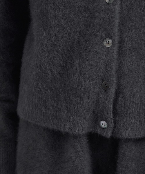 セール】フォックスカシミヤ混 前後2WAYカーディガン / セットアップ