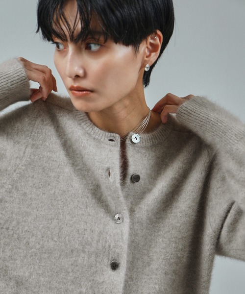 SALON adam et rope'（サロン アダム エ ロペ）の「フォックスカシミヤ混 前後2WAYカーディガン / セットアップ対応（カーディガン/ボレロ・レディース・グレー/ベージュ系その他・FREE）」の19枚目の写真
