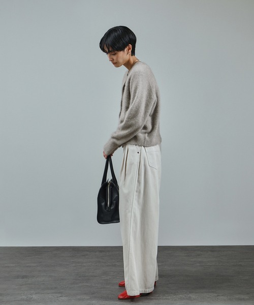 セール】フォックスカシミヤ混 前後2WAYカーディガン / セットアップ