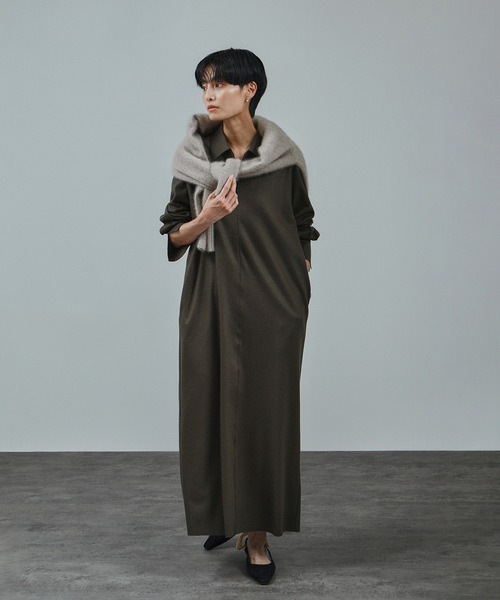 セール】フォックスカシミヤ混 前後2WAYカーディガン / セットアップ