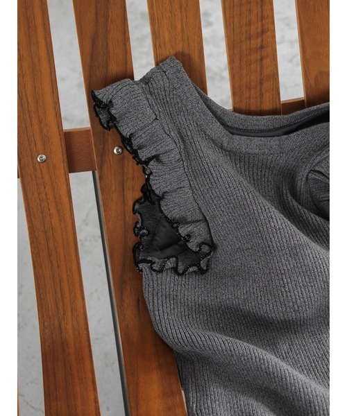 Katrin TOKYO（カトリーントーキョー）の「cup-in summer knit frill tops（その他トップス・レディース・ヘザーグレー/グリーン系/オレンジ・XS/FREE）」の7枚目の写真