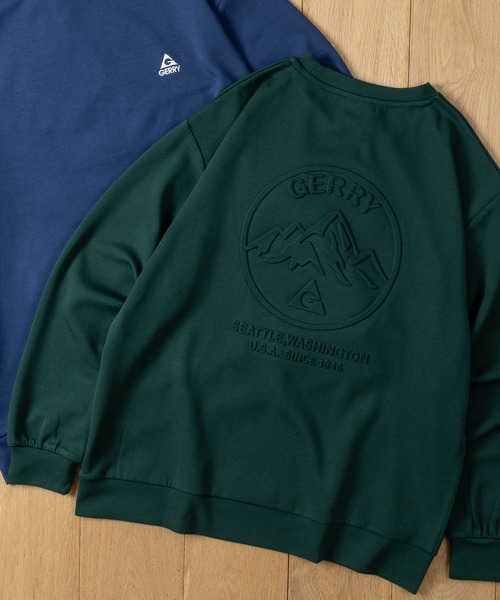 GERRY(ジェリー)の「【ag】〔GERRY/ジェリー〕バックエンボス加工 シルキータッチ クルーネックスウェット(スウェット・メンズ・ホワイト/ブラック/グレイッシュベージュ/ブルー/ブルー系1/グレー系1/グリーン系1/ホワイト系1/ブラック系1・MEDIUM/LARGE)」の7枚目の写真