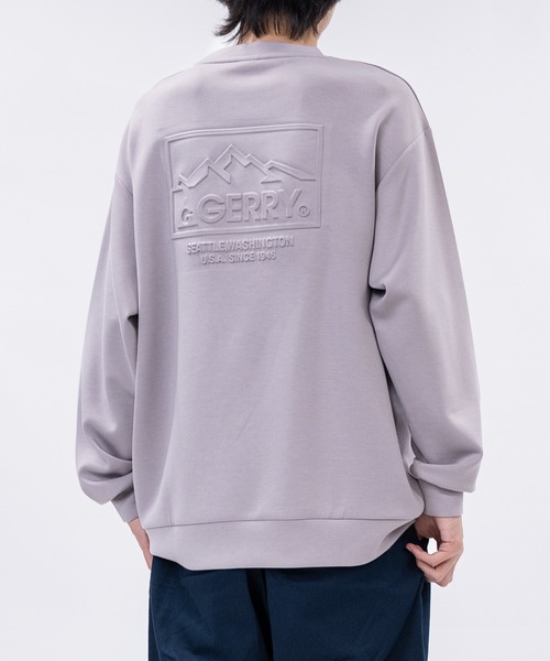 GERRY(ジェリー)の「【ag】〔GERRY/ジェリー〕バックエンボス加工 シルキータッチ クルーネックスウェット(スウェット・メンズ・ホワイト/ブラック/グレイッシュベージュ/ブルー/ブルー系1/グレー系1/グリーン系1/ホワイト系1/ブラック系1・MEDIUM/LARGE)」の6枚目の写真