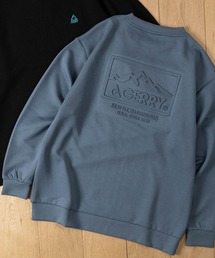 【ag】〔GERRY/ジェリー〕バックエンボス加工 シルキータッチ クルーネックスウェット
