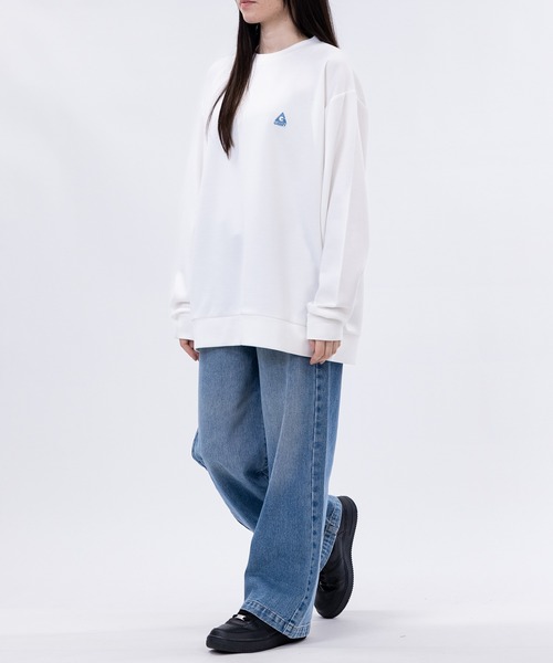 GERRY(ジェリー)の「【ag】〔GERRY/ジェリー〕バックエンボス加工 シルキータッチ クルーネックスウェット(スウェット・メンズ・ホワイト/ブラック/グレイッシュベージュ/ブルー/ブルー系1/グレー系1/グリーン系1/ホワイト系1/ブラック系1・MEDIUM/LARGE)」の14枚目の写真