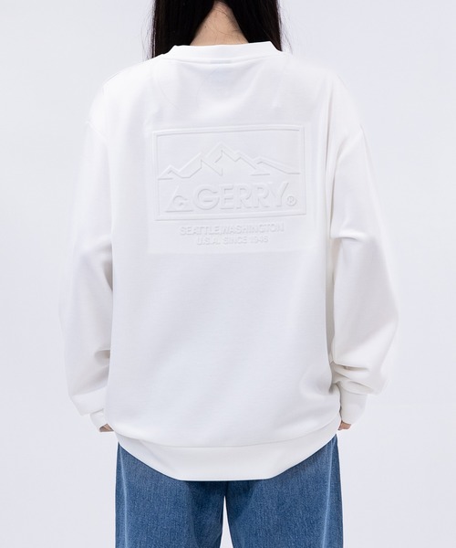 GERRY(ジェリー)の「【ag】〔GERRY/ジェリー〕バックエンボス加工 シルキータッチ クルーネックスウェット(スウェット・メンズ・ホワイト/ブラック/グレイッシュベージュ/ブルー/ブルー系1/グレー系1/グリーン系1/ホワイト系1/ブラック系1・MEDIUM/LARGE)」の12枚目の写真