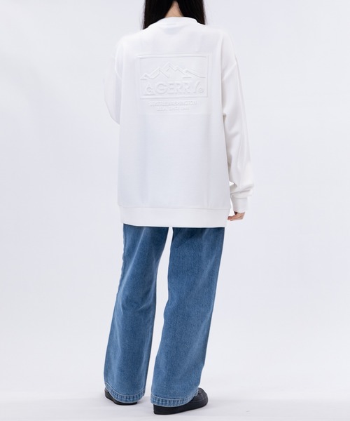GERRY(ジェリー)の「【ag】〔GERRY/ジェリー〕バックエンボス加工 シルキータッチ クルーネックスウェット(スウェット・メンズ・ホワイト/ブラック/グレイッシュベージュ/ブルー/ブルー系1/グレー系1/グリーン系1/ホワイト系1/ブラック系1・MEDIUM/LARGE)」の15枚目の写真