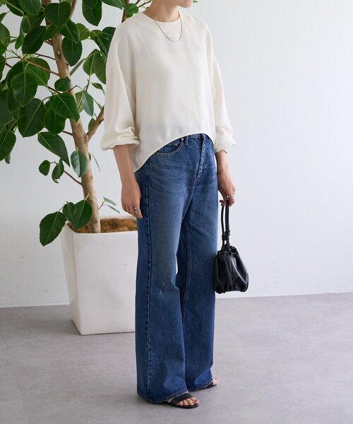 LIVETART（リヴェタート）の「フレアジーンズ（デニムパンツ・レディース・ブルー・1/0）」の7枚目の写真