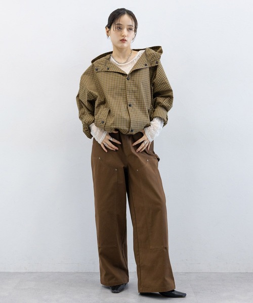 RAGEBLUE（レイジブルー）の「ドロストチェックシャツパーカー（シャツ/ブラウス・レディース・ブルー/グレー/イエロー・FREE）」の7枚目の写真