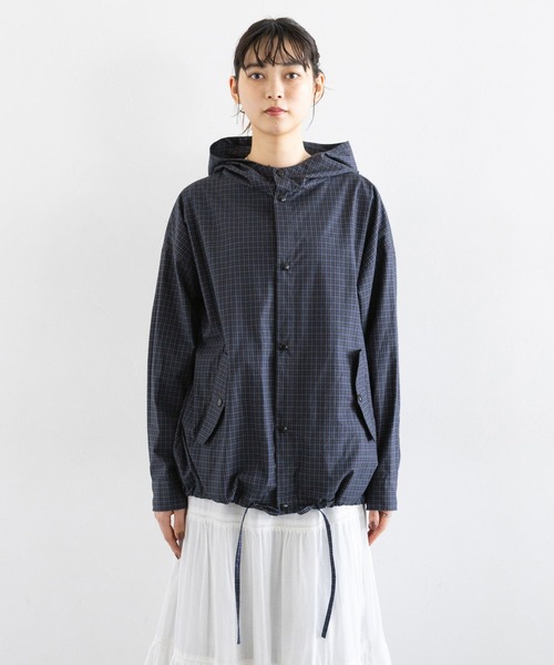RAGEBLUE（レイジブルー）の「ドロストチェックシャツパーカー（シャツ/ブラウス・レディース・ブルー/グレー/イエロー・FREE）」の16枚目の写真