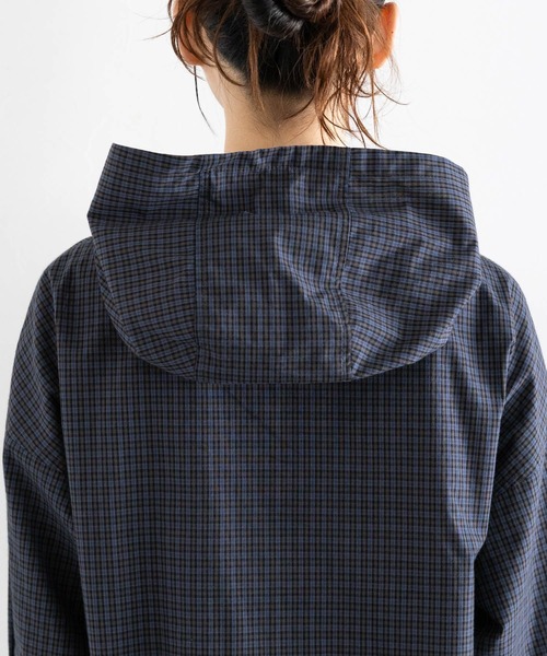 RAGEBLUE（レイジブルー）の「ドロストチェックシャツパーカー（シャツ/ブラウス・レディース・ブルー/グレー/イエロー・FREE）」の19枚目の写真