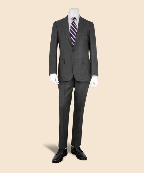 BROOKS BROTHERS(ブルックスブラザーズ)の「ウール オーバーブルペイン グレンチェック シングル2釦スーツ Classic(セットアップ・メンズ・グレー・39SHT/40SHT/42SHT/38SHT)」の2枚目の写真