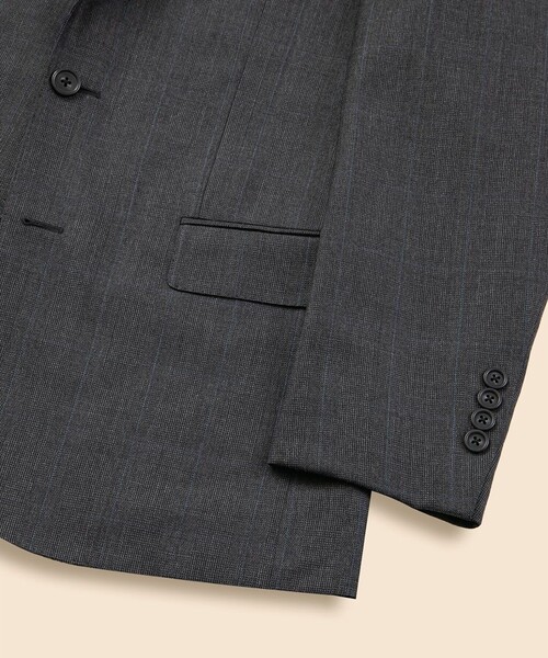 BROOKS BROTHERS(ブルックスブラザーズ)の「ウール オーバーブルペイン グレンチェック シングル2釦スーツ Classic(セットアップ・メンズ・グレー・39SHT/40SHT/42SHT/38SHT)」の4枚目の写真