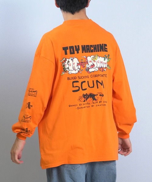 TOY MACHINE(トイ マシーン)の「TOY MACHINE/トイマシーン 長袖 Tシャツ ロンT バックプリント 袖プリント ロゴ オーバーサイズ LIVING FIST LONG TEE MTMFFLT1(Tシャツ/カットソー・メンズ・ホワイト/ブラック/オレンジ・XL/L/M)」の3枚目の写真