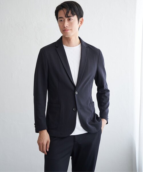 IKKA LOUNGE（イッカラウンジ）の「【セットアップ対応】GOKU楽ワークTRポンチジャケット（テーラードジャケット・メンズ・グレー/ネイビー/ブラック/ダークブラウン・XL/L/M/S）」の6枚目の写真
