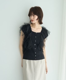 YECCA VECCA | チュールラッフルノースリーブカーディガン(カーディガン/ボレロ)