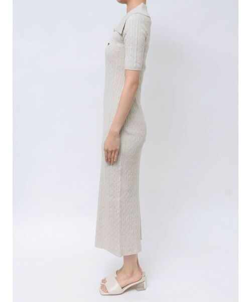 POLO BCS（ポロ ビーシーエス）の「【POLO BCSコラボ】カラーネックメランジケーブルニットワンピース（ワンピース・レディース・ブラック/レッド/ベージュ・SMALL/MEDIUM）」の15枚目の写真