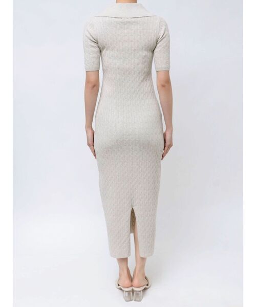 POLO BCS（ポロ ビーシーエス）の「【POLO BCSコラボ】カラーネックメランジケーブルニットワンピース（ワンピース・レディース・ブラック/レッド/ベージュ・SMALL/MEDIUM）」の14枚目の写真