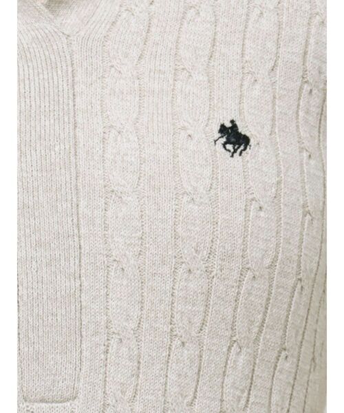 POLO BCS（ポロ ビーシーエス）の「【POLO BCSコラボ】カラーネックメランジケーブルニットワンピース（ワンピース・レディース・ブラック/レッド/ベージュ・SMALL/MEDIUM）」の10枚目の写真