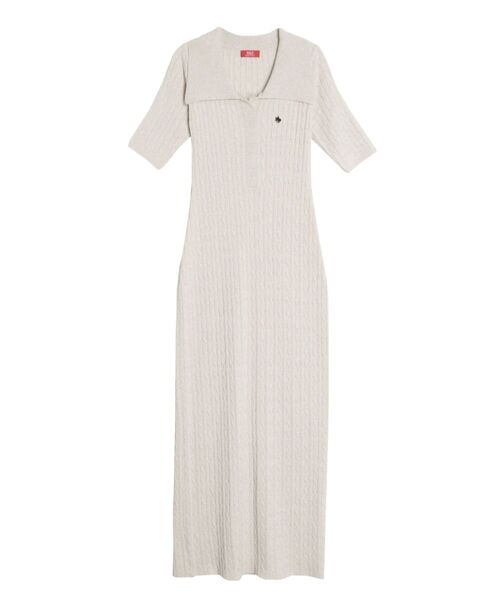 POLO BCS（ポロ ビーシーエス）の「【POLO BCSコラボ】カラーネックメランジケーブルニットワンピース（ワンピース・レディース・ブラック/レッド/ベージュ・SMALL/MEDIUM）」の13枚目の写真