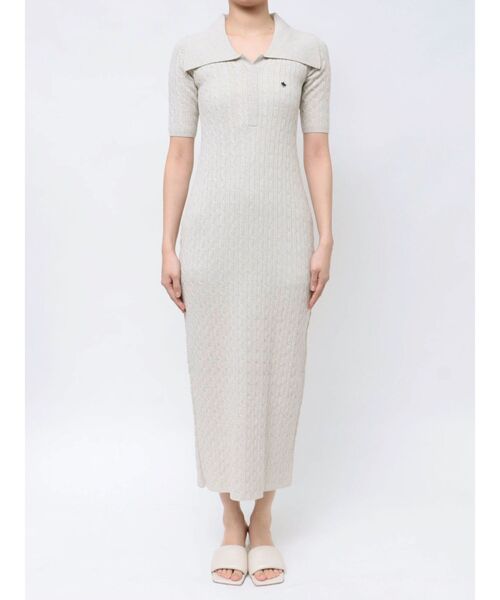 セール】【POLO BCSコラボ】カラーネックメランジケーブルニット