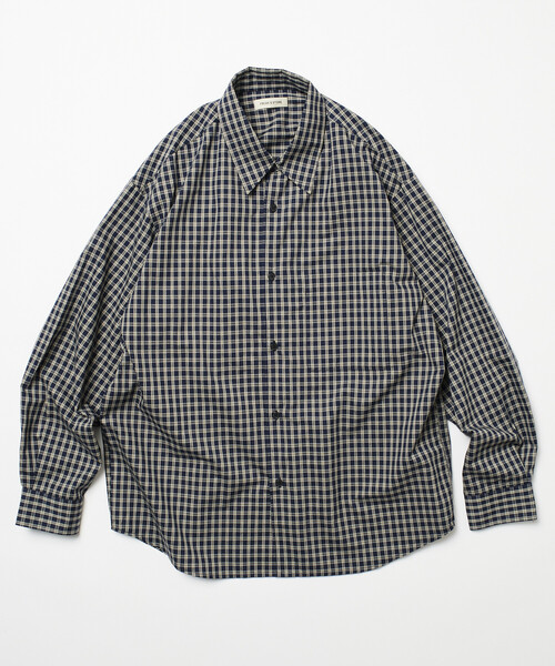 FREAK'S STORE（フリークスストア）の「限定展開 Relax Fit リラックスフィット クラシックパターン レギュラーカラーシャツ / チェック柄 / ストライプ柄（シャツ/ブラウス・メンズ・ブラウン系その他/ブラック/ブルー/チャコールグレー/ネイビー/ベージュ/グリーン/ブラウン/ホワイト/ブルー系その他・LARGE/MEDIUM/SMALL）」の9枚目の写真