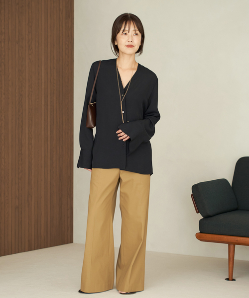 追加》R'IAM ノーカラーシャツ（シャツ/ブラウス）｜Plage（プラージュ