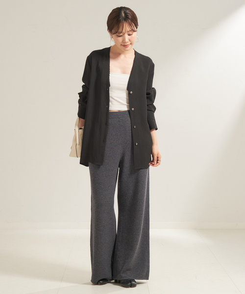 plage（プラージュ）の「《追加》R’IAM ノーカラーシャツ（シャツ/ブラウス・レディース・アイボリー/ブラック・FREE）」の20枚目の写真